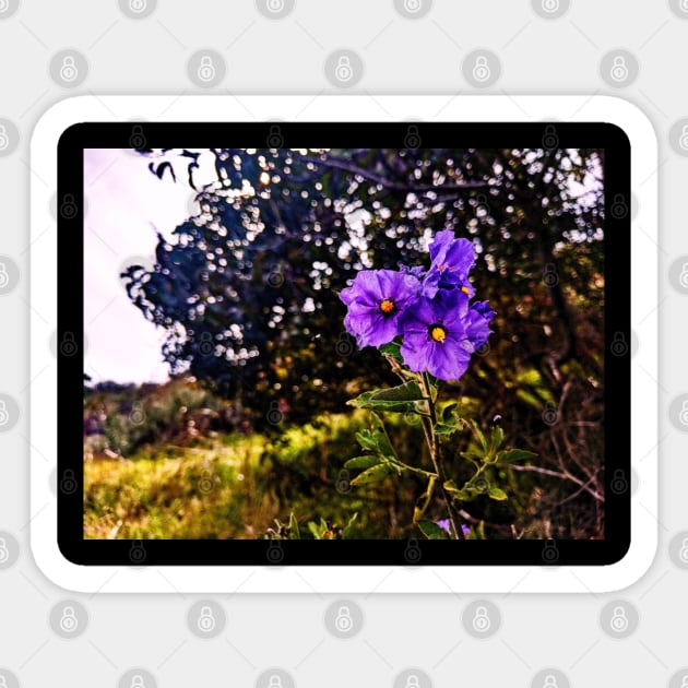 Purple flowers Sticker by RobertsArt